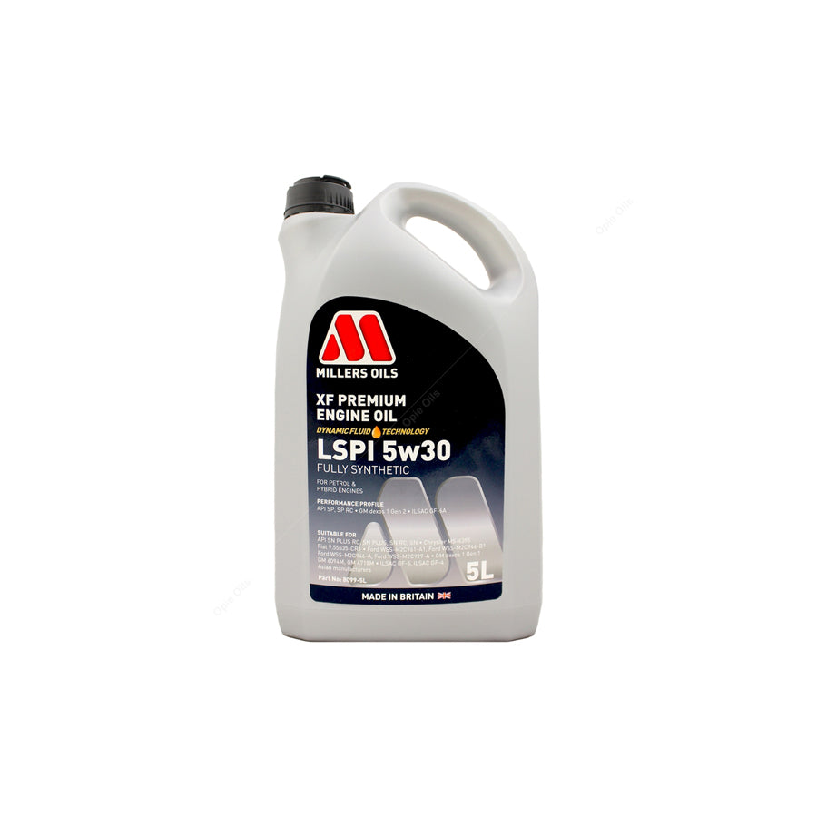 Millers Oils XF Premium LSPI 5W-30 Fully Synthetic Engine Oil 5l