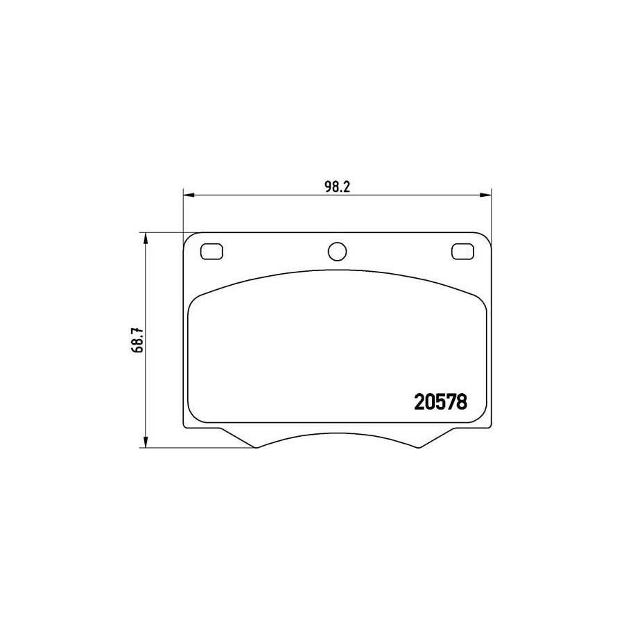 Brembo P 24 005 Brake Pad Set Excl Wear Warning Contact