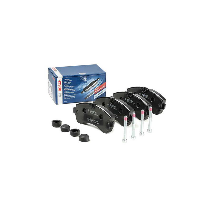 Bosch 0986494194 Brake Pad Set With Anti Squeak Plate With Bolts Screws With Accessories BP1104