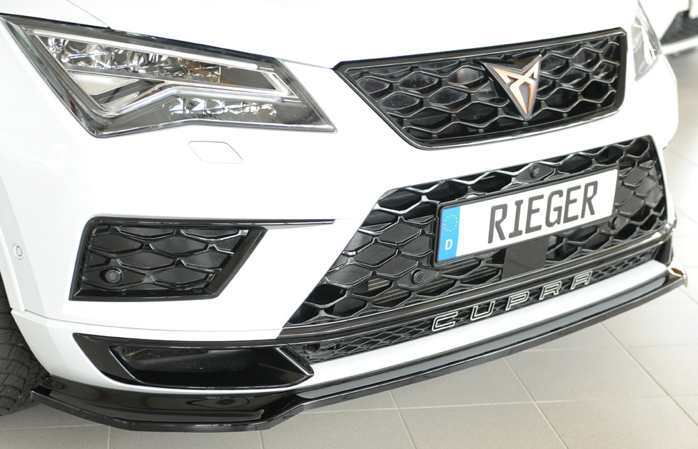 Rieger 00088227 SEAT 5FP Ateca Cupra Front Splitter - Glossy Black