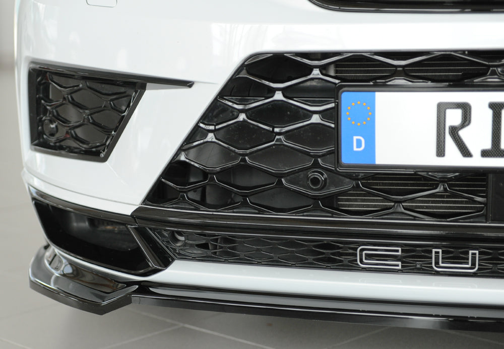 Rieger 00088227 SEAT 5FP Ateca Cupra Front Splitter - Glossy Black