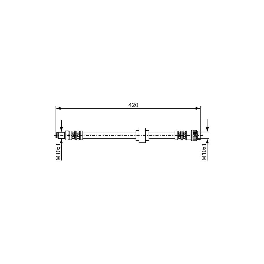 BOSCH 1 987 476 704 Brake Hose 275Mm M10X1