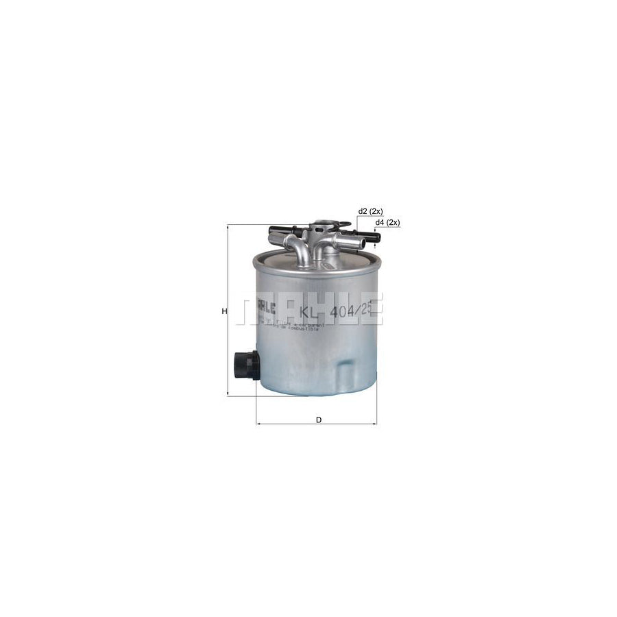 MAHLE ORIGINAL KL 404/25 Fuel filter In-Line Filter