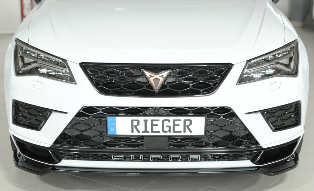 Rieger 00088227 SEAT 5FP Ateca Cupra Front Splitter - Glossy Black