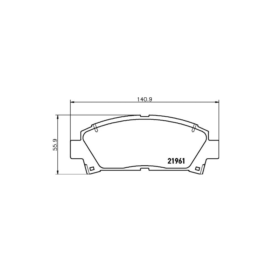 Hella 8DB 355 016 721 Brake Pad Set With Acoustic Wear Warning