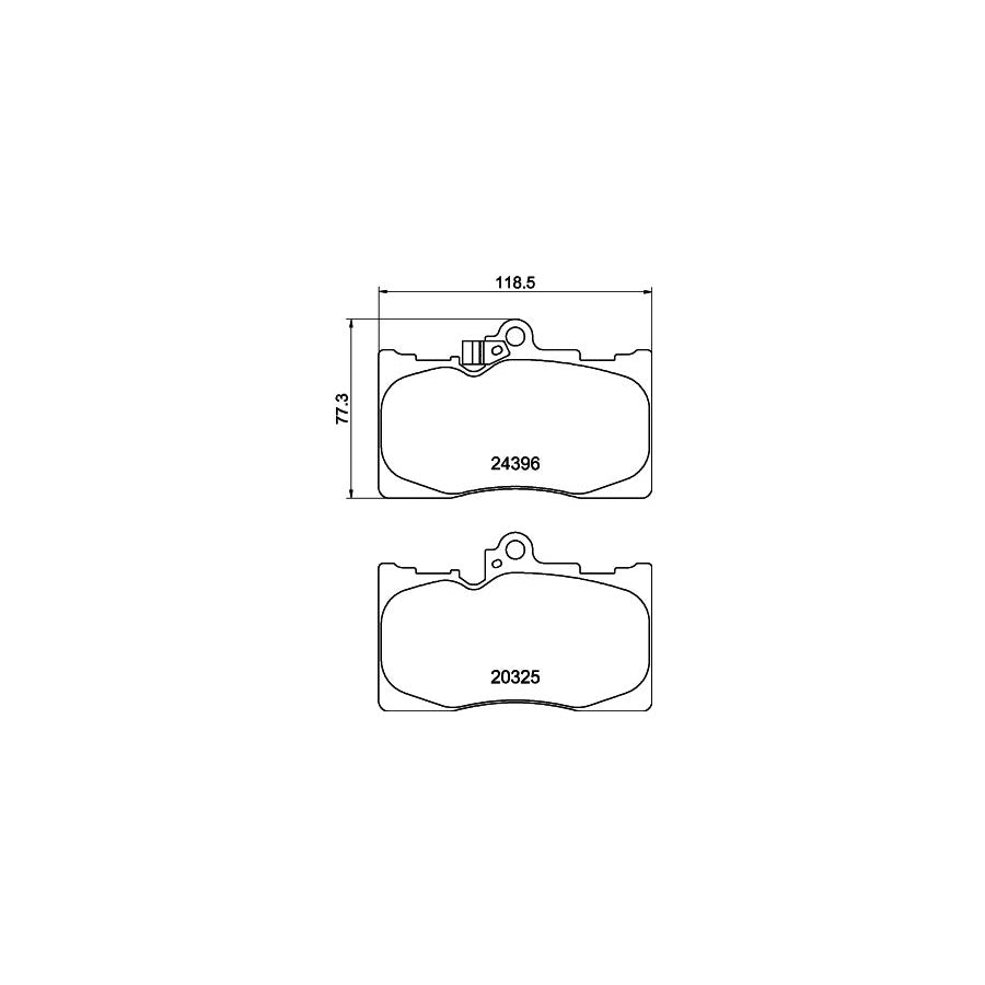Hella 8DB 355 012 121 Brake Pad Set With Acoustic Wear Warning