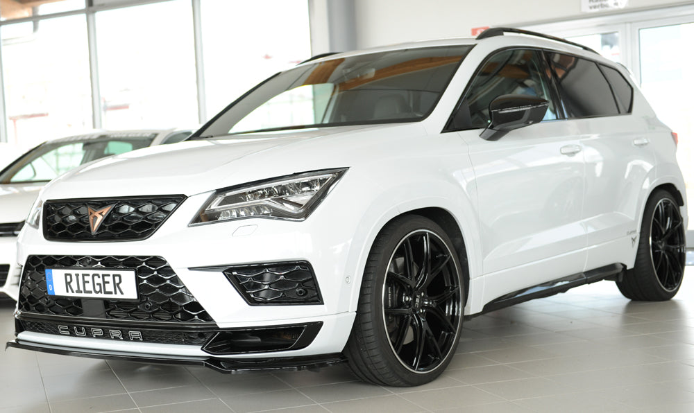 Rieger 00088227 SEAT 5FP Ateca Cupra Front Splitter - Glossy Black