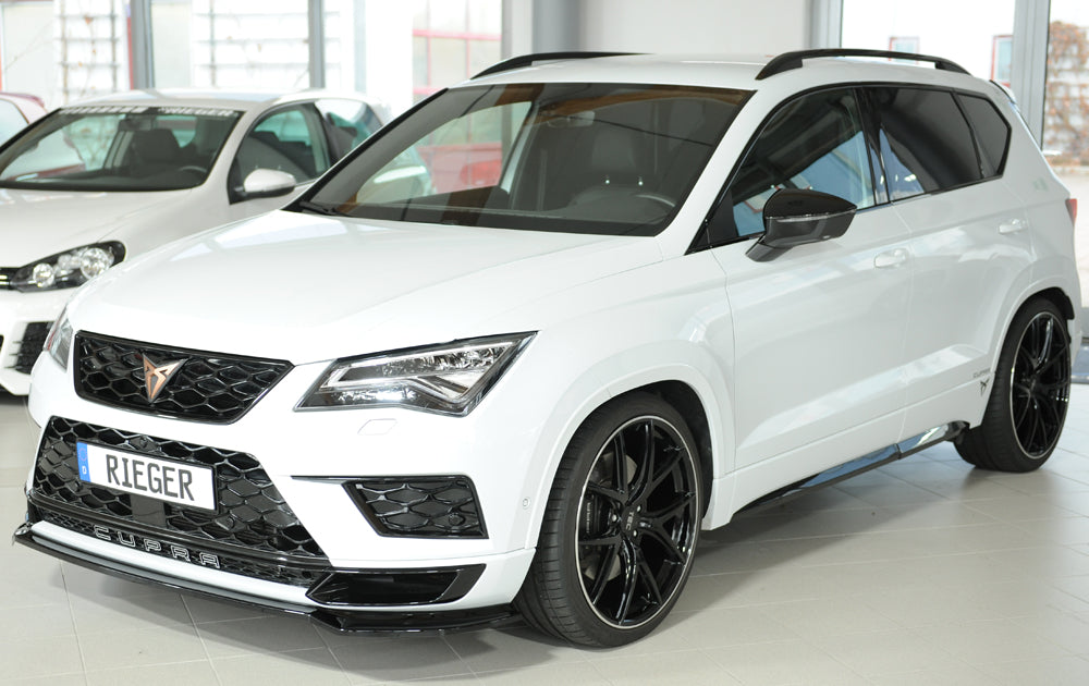 Rieger 00088227 SEAT 5FP Ateca Cupra Front Splitter - Glossy Black