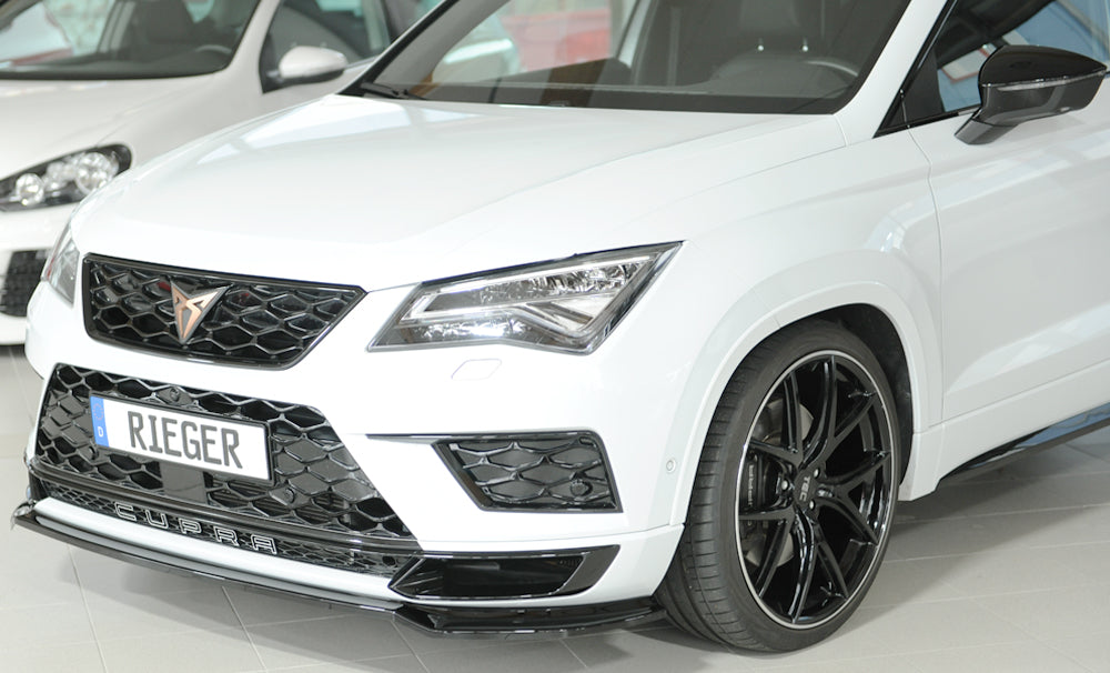 Rieger 00088227 SEAT 5FP Ateca Cupra Front Splitter - Glossy Black