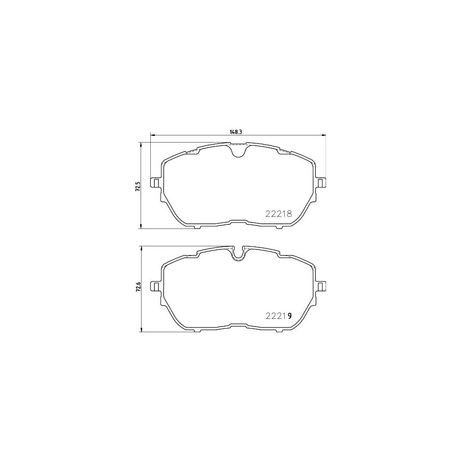 Hella 8DB 355 024 731 Brake Pad Set Not Prepared For Wear Indicator With Brake Caliper Screws With Accessories