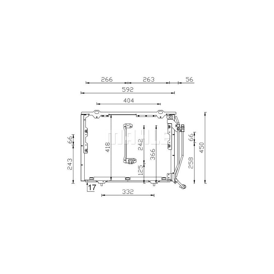 MAHLE ORIGINAL AC 244 001S Air conditioning condenser without dryer