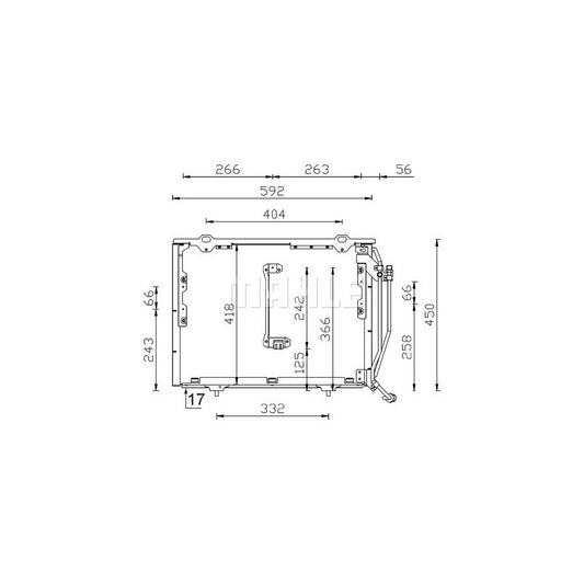 MAHLE ORIGINAL AC 244 001S Air conditioning condenser without dryer
