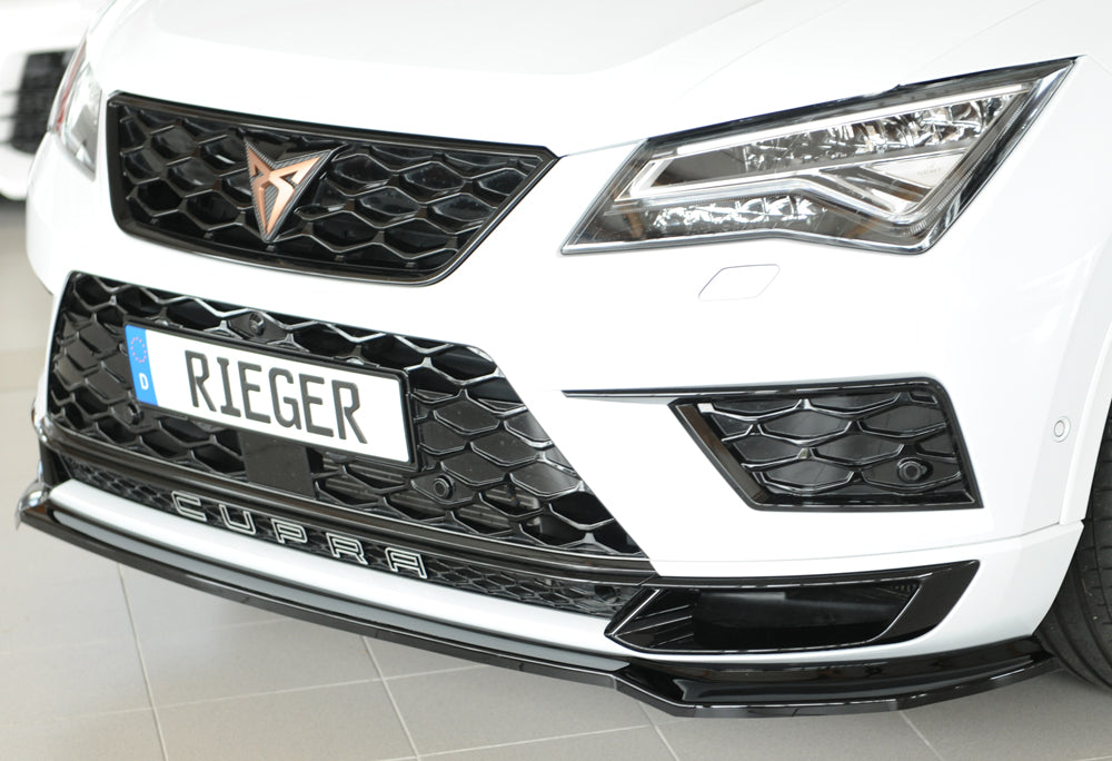 Rieger 00088227 SEAT 5FP Ateca Cupra Front Splitter - Glossy Black