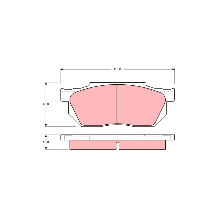 TRW Gdb358 Brake Pad Set Not Prepared For Wear Indicator