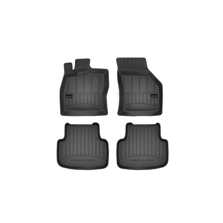 FROGUM Tailored 3D407015 Floor mat set for SKODA OCTAVIA Elastomer, Front and Rear, Quantity: 4, Black, (LHD)