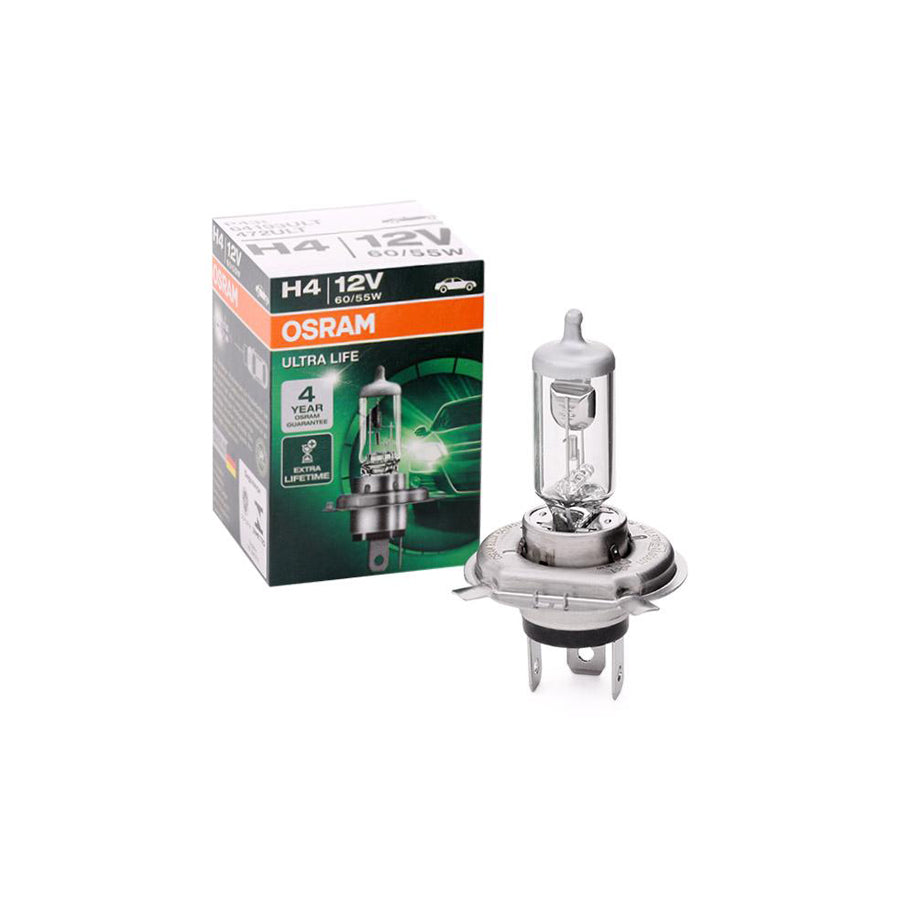 OSRAM ULTRA LIFE 64193ULT Bulb, spotlight H4 12V 60/55W P43t 3200K Halogen