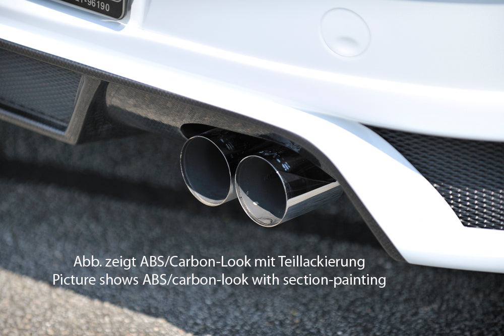 Rieger 00099325 Opel Astra H Rear Diffuser for Twin Tailpipe Left & Right - Carbon-Look