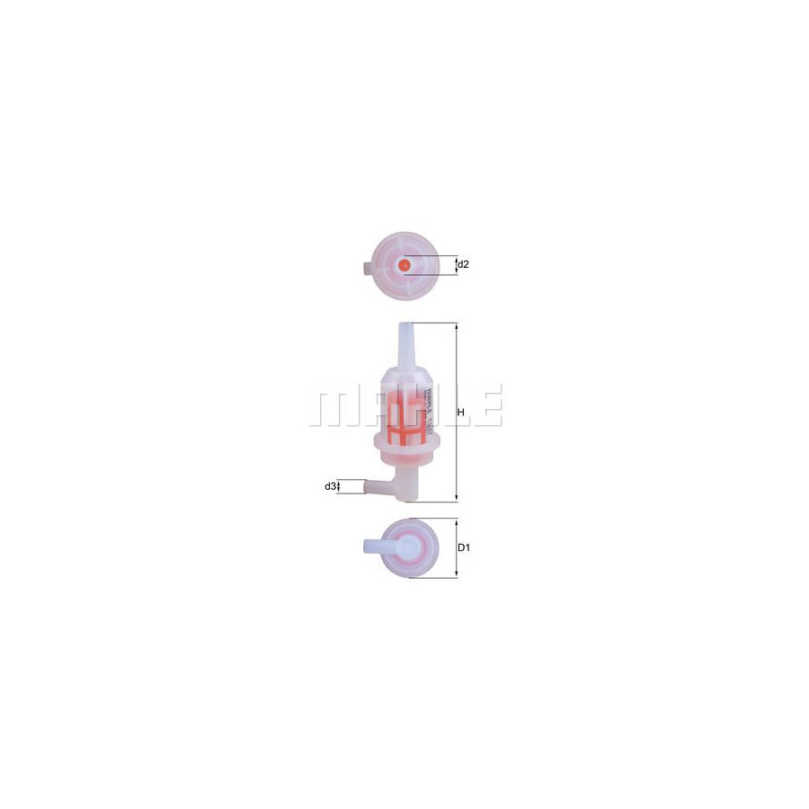 MAHLE ORIGINAL KL 33 Fuel filter In-Line Filter