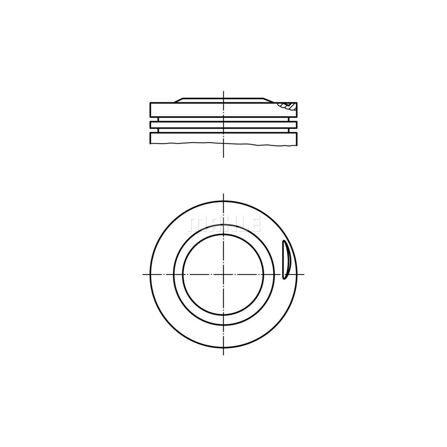 MAHLE ORIGINAL 008 79 01 Piston 83,00 mm, with piston rings, with piston ring carrier, without cooling duct