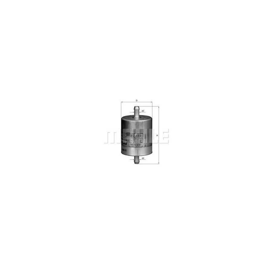 MAHLE ORIGINAL KL 438 Fuel filter suitable for MERCEDES-BENZ ML-Class (W163) In-Line Filter