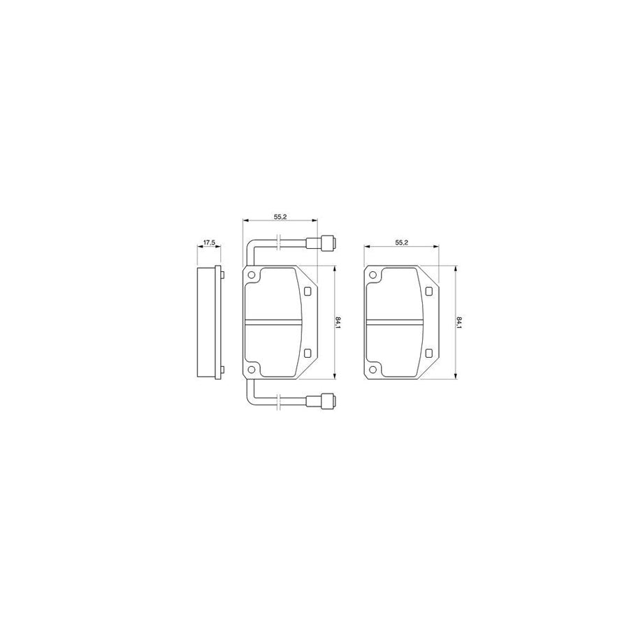 Bosch 0986465733 Brake Pad Set BP666