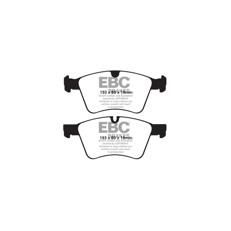EBC Mercedes-Benz W251 R500 Greenstuff 2000 Series Sport Front Brake Pads - ATE Caliper (Pair)