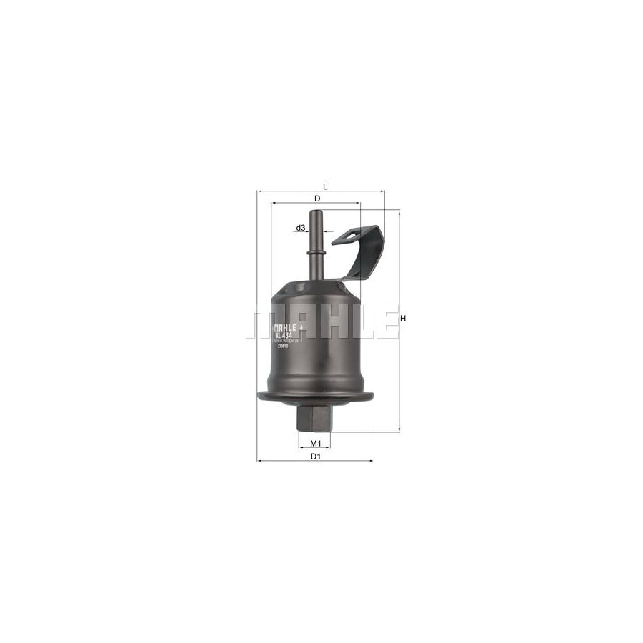 MAHLE ORIGINAL KL 434 Fuel filter for TOYOTA AVENSIS In-Line Filter
