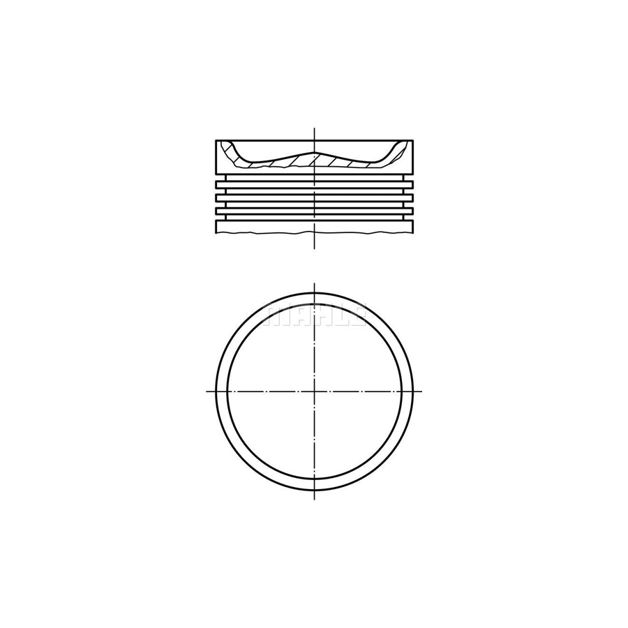 MAHLE ORIGINAL 007 PI 00164 001 Piston 96,0 mm, with cooling duct, with piston ring carrier