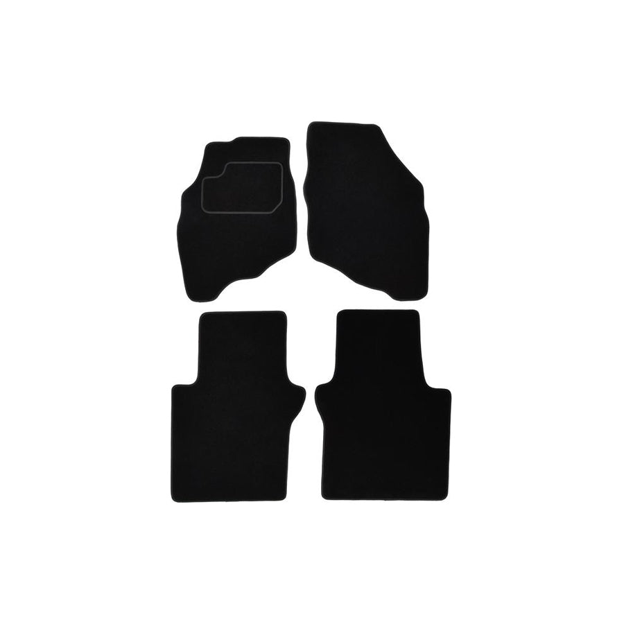 CUSTOPOL Tailored HON200C Floor mat set for HONDA Jazz Hatchback (GD, GE3, GE2) Textile, Front and Rear, Quantity: 4, Black