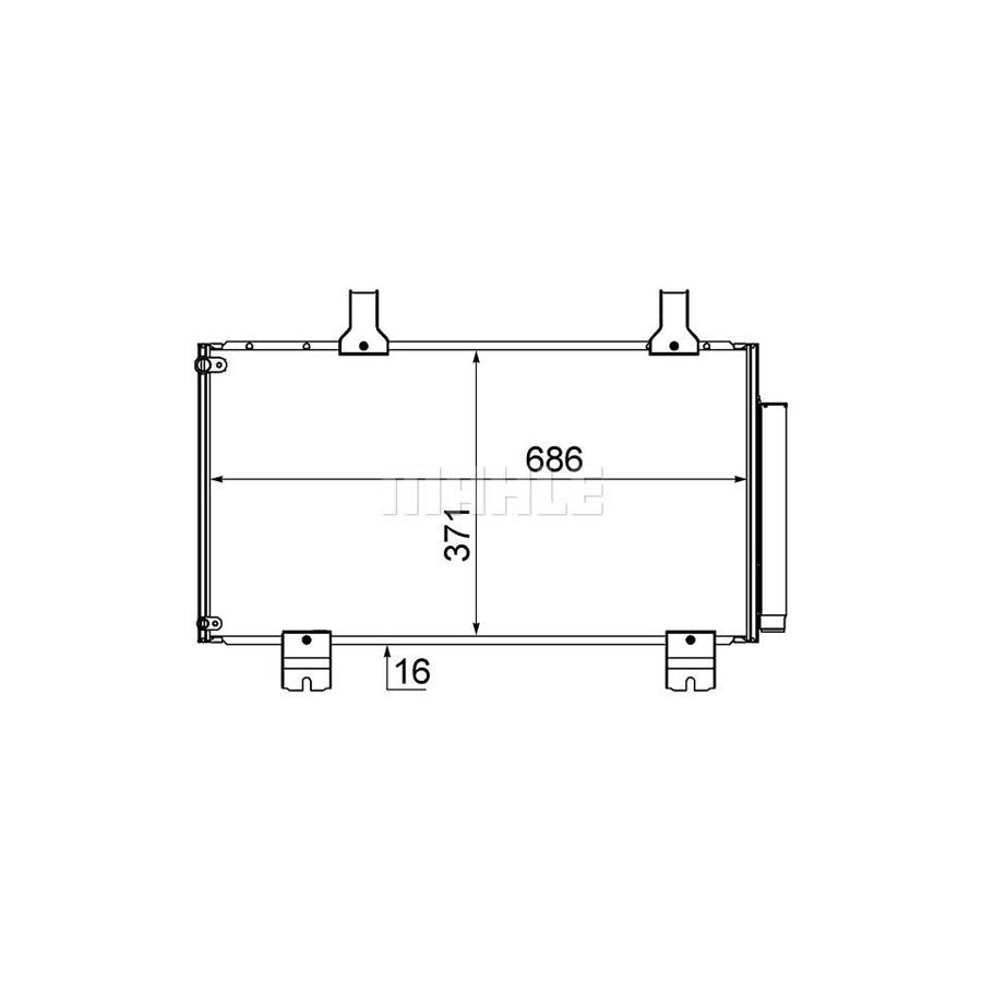 MAHLE ORIGINAL AC 610 000S Air conditioning condenser for HONDA ACCORD with dryer