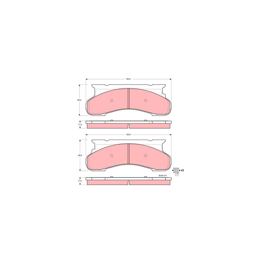 TRW Gdb4102 Brake Pad Set