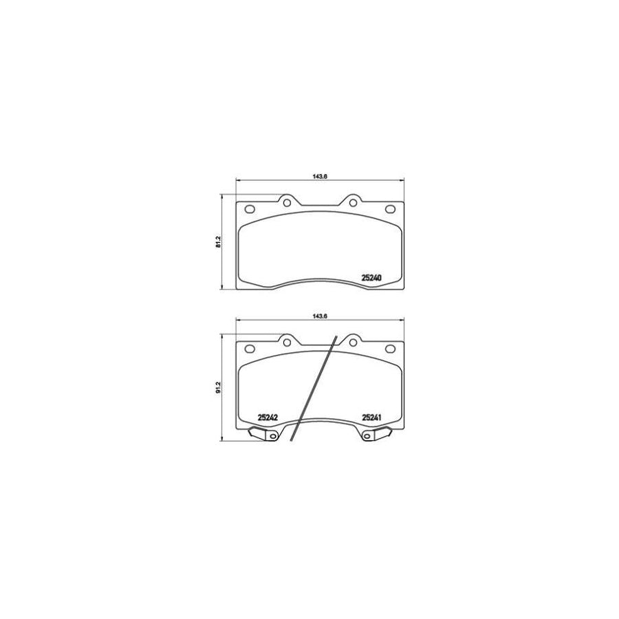 Brembo P 56 081 Brake Pad Set For Nissan Patrol Vi Y62 With Acoustic Wear Warning