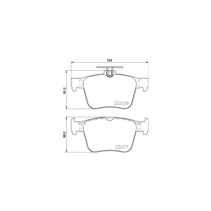 Hella 8DB 355 020 261 Brake Pad Set Not Prepared For Wear Indicator