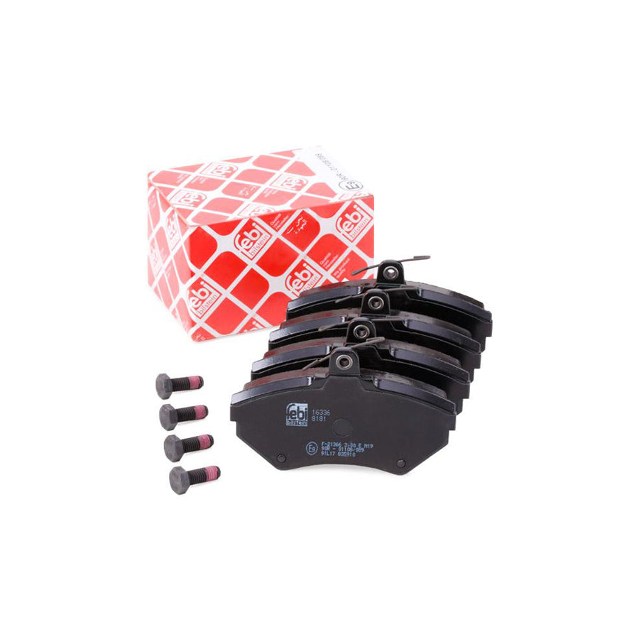 Febi Bilstein 16336 Brake Pad Set Front Axle Excl Wear Warning Contact With Bolts Screws