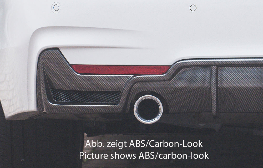 Rieger 00088072 BMW 4 Series F32 F33 F36 Rear Diffuser for Original Tailpipe Left & RIght - Glossy Black