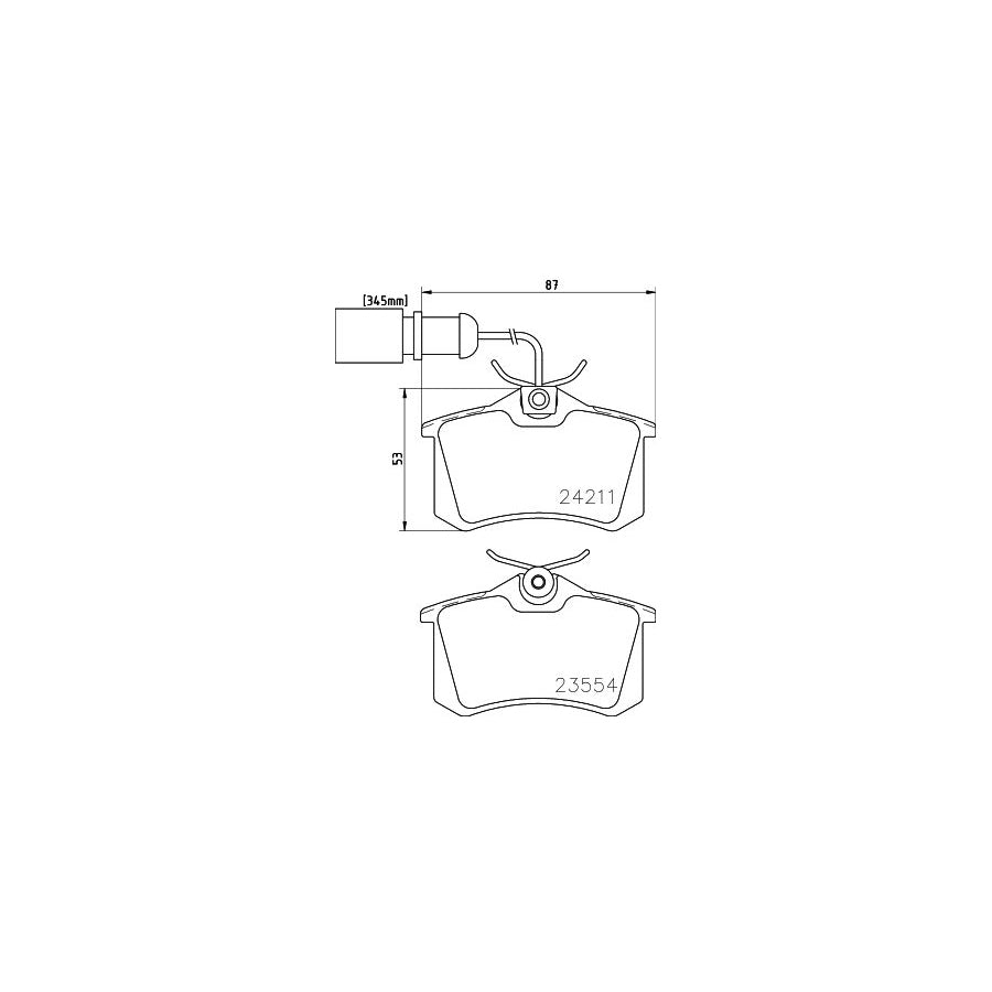 Hella 8DB 355 013 131 Brake Pad Set For Audi A4 With Integrated Wear Warning Contact With Brake Caliper Screws