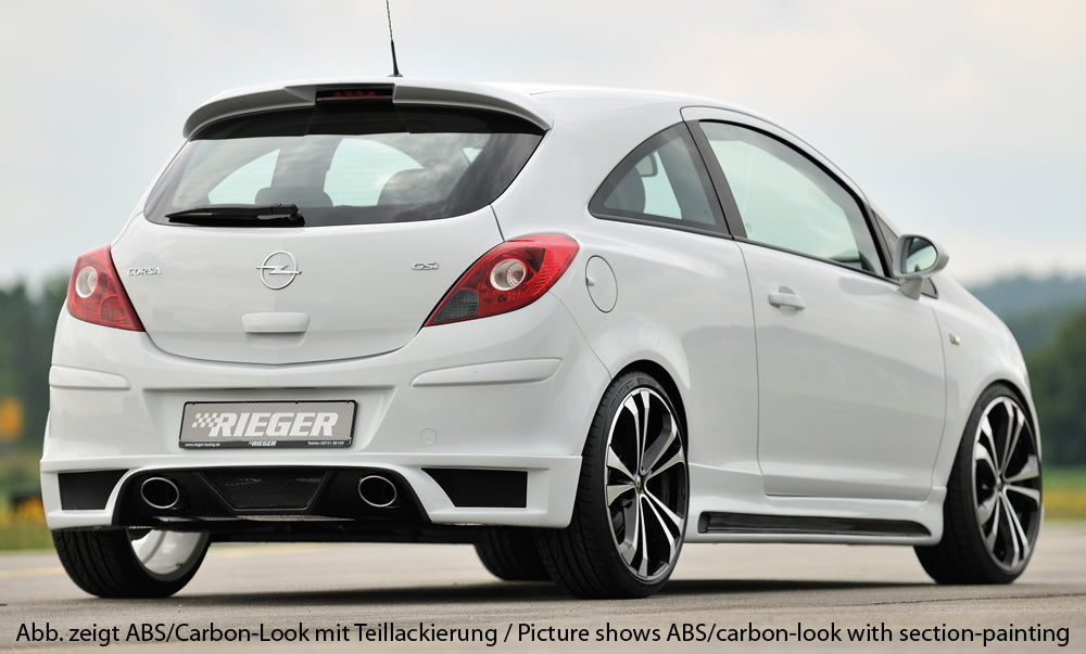 Rieger 00099330 Opel Corsa D Right Side Skirt - Carbon-Look