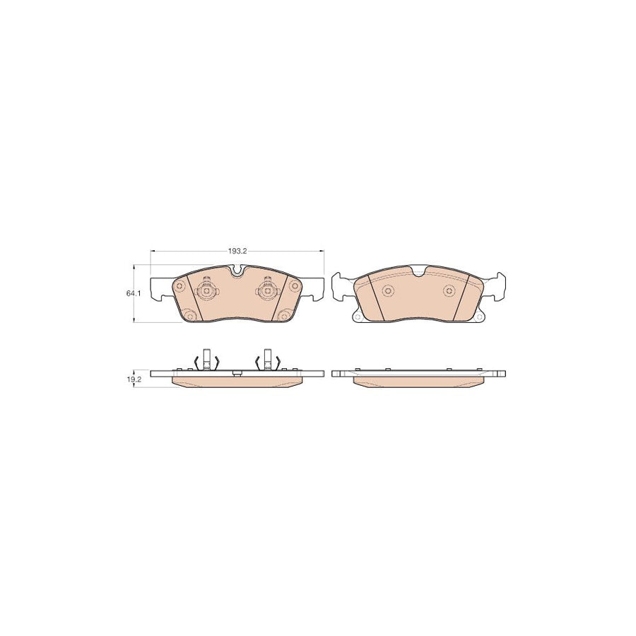TRW Gdb1955 Brake Pad Set With Acoustic Wear Warning