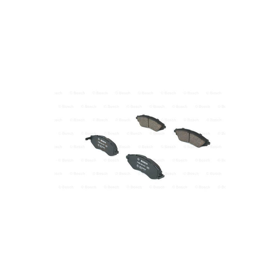 Bosch 0986424474 Brake Pad Set With Acoustic Wear Warning With Anti Squeak Plate BP243