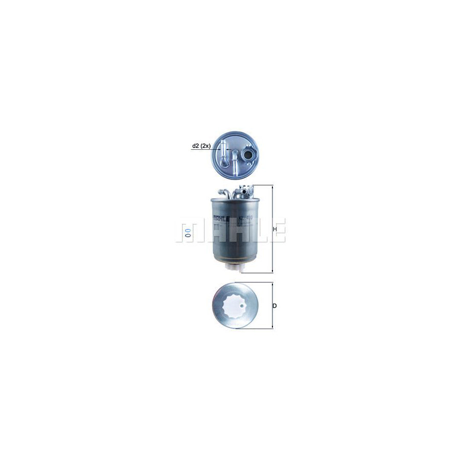 MAHLE ORIGINAL KL 410D Fuel filter In-Line Filter