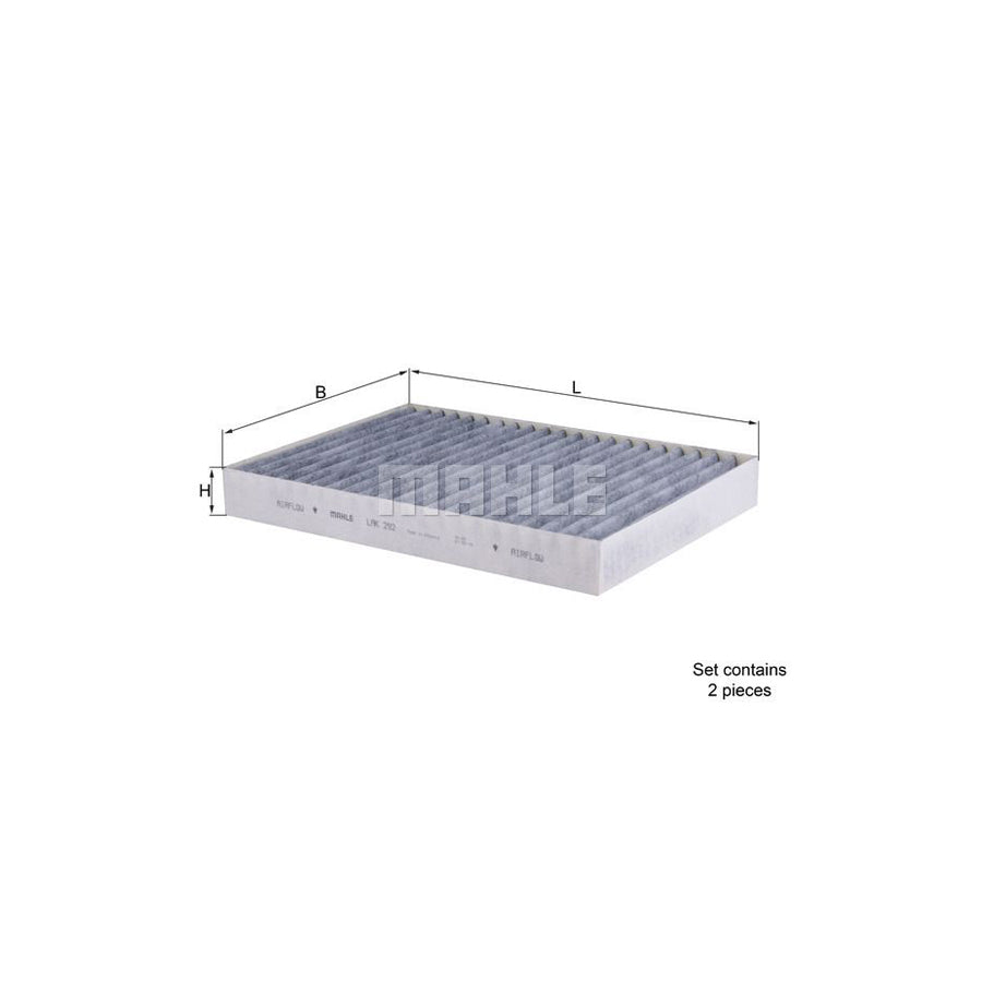 MAHLE ORIGINAL LAK 292/S Pollen filter Activated Carbon Filter