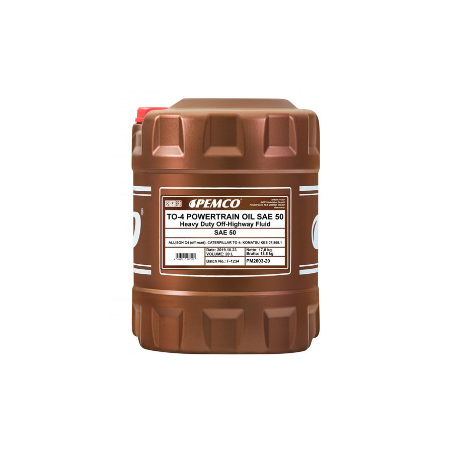 PEMCO TO-4 Powertrain Oil PM2603-20 Multi-function Oil | Duco Car Parts UK Car Parts