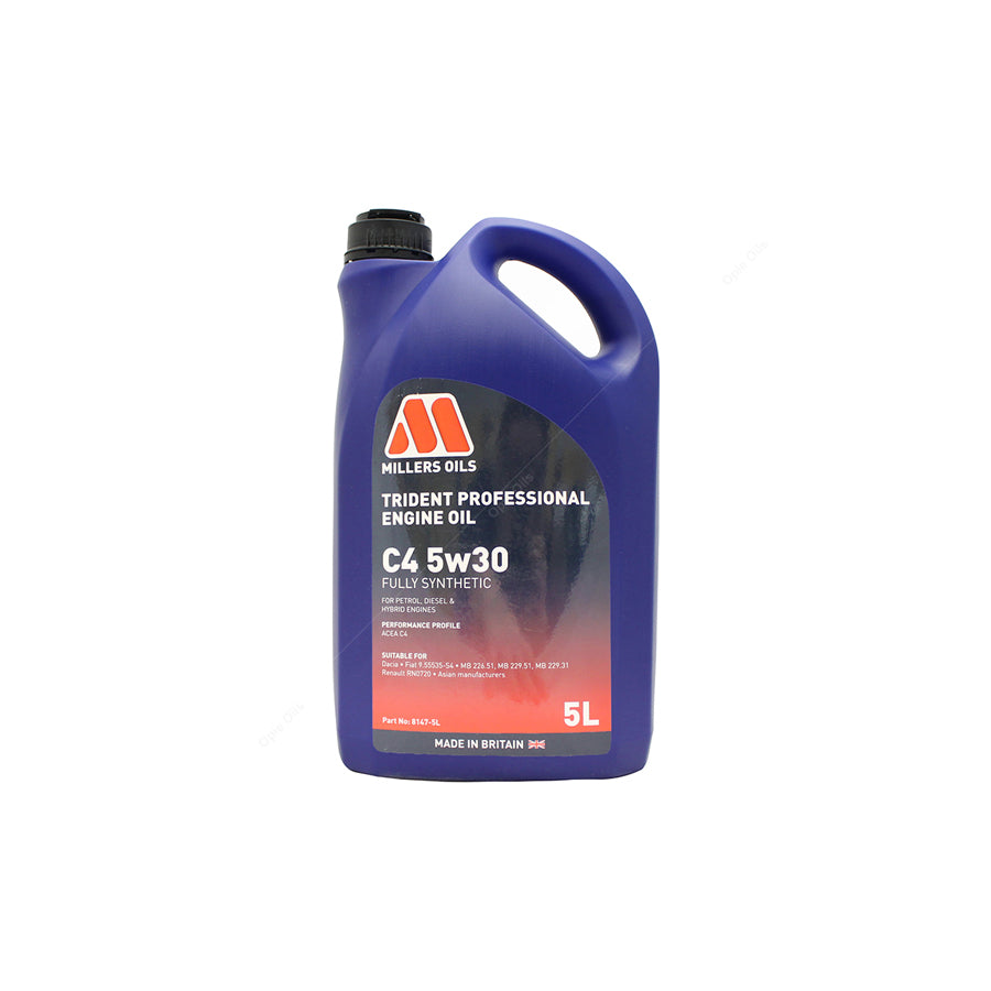 Millers Oils Trident Professional C4 5W-30 Fully Synthetic Engine Oil 5l