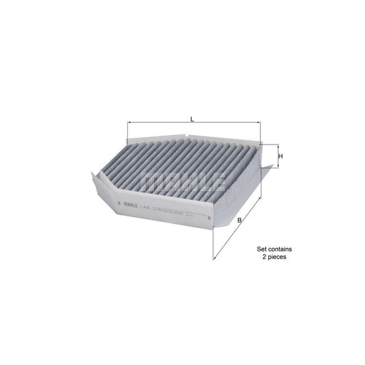 MAHLE ORIGINAL LAK 278/S Pollen filter Activated Carbon Filter
