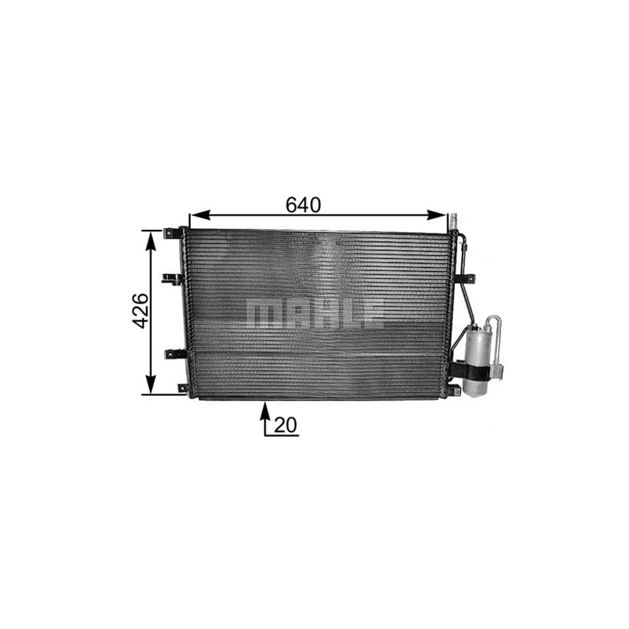MAHLE ORIGINAL AC 227 000S Air conditioning condenser with dryer