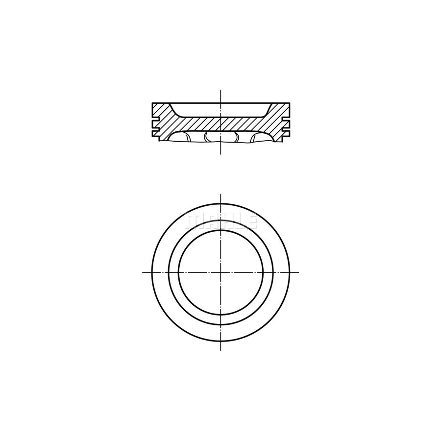MAHLE ORIGINAL 034 57 00 Piston 79,51 mm, without cooling duct