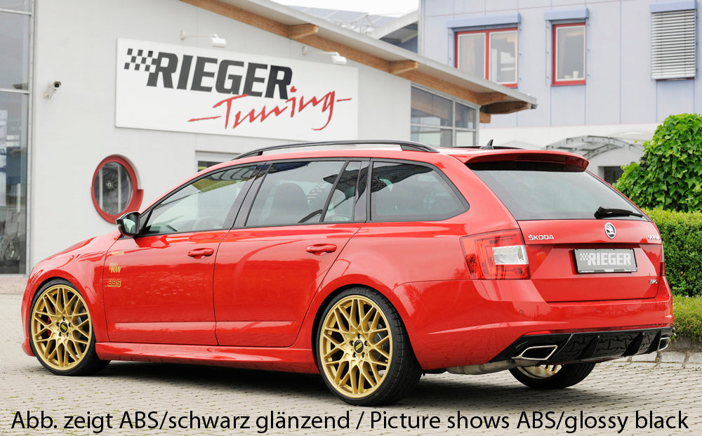 Rieger 00099338 Skoda 5E Octavia RS Rear Diffuser - Carbon-Look