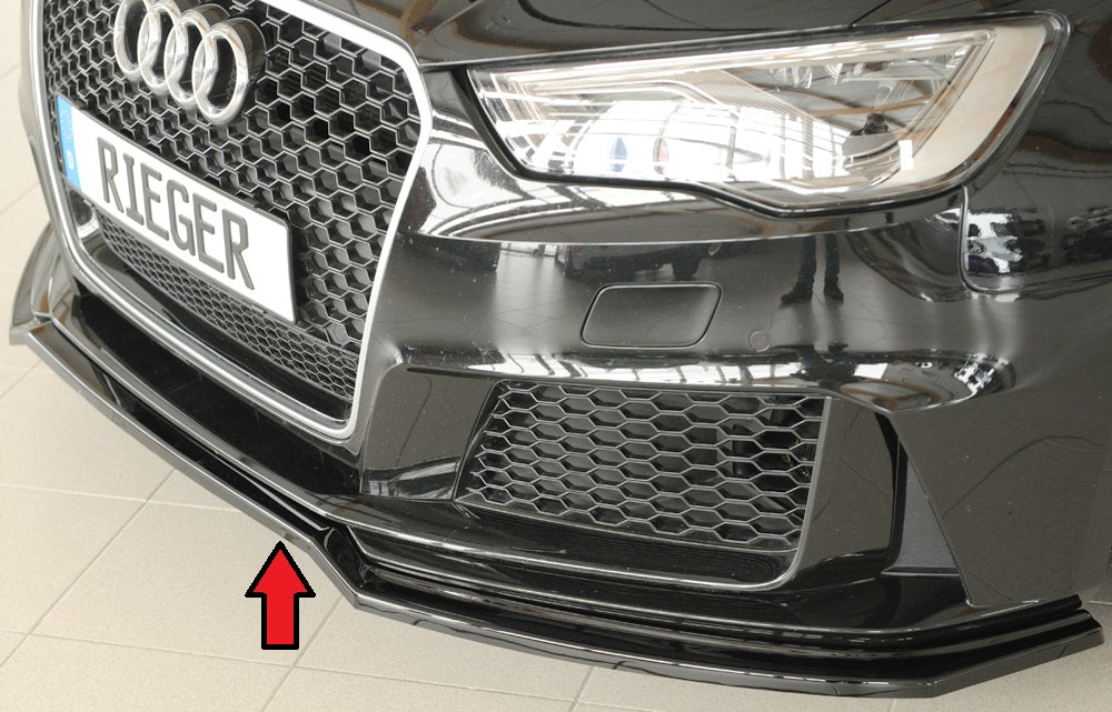 Rieger 00088230 Audi 8V RS3 Front Splitter - Glossy Black