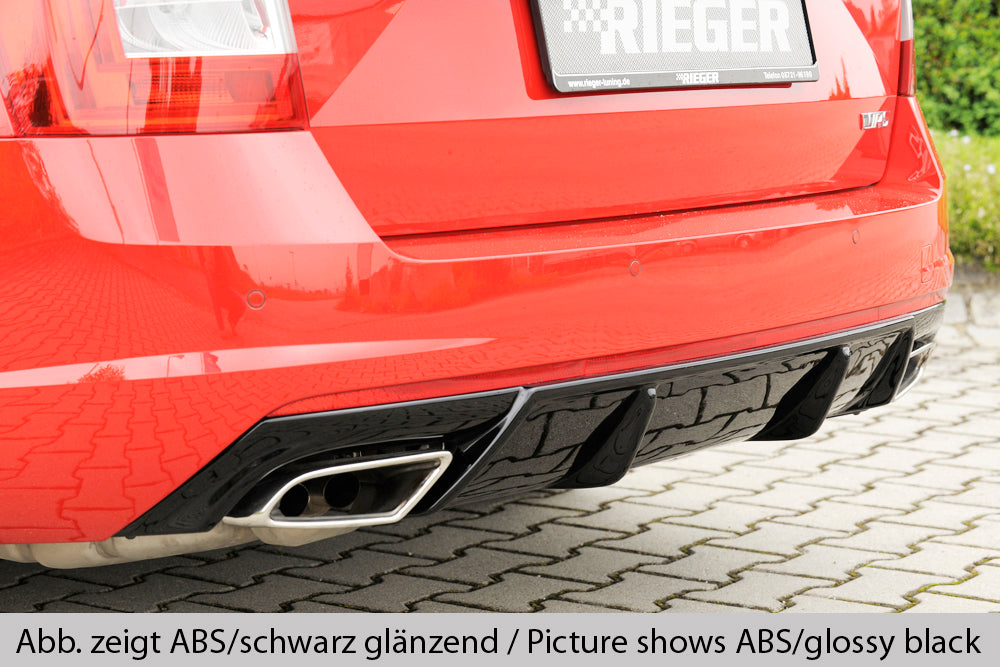 Rieger 00099338 Skoda 5E Octavia RS Rear Diffuser - Carbon-Look
