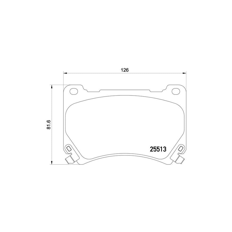Brembo P 30 052 Brake Pad Set With Acoustic Wear Warning